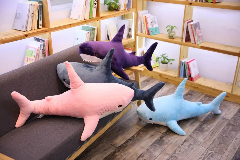 Мульти размер Забавный мягкий укус розовый Плюшевая акула игрушка подушка Успокаивающая подушка детский подарок плюшевый Эльф на полке