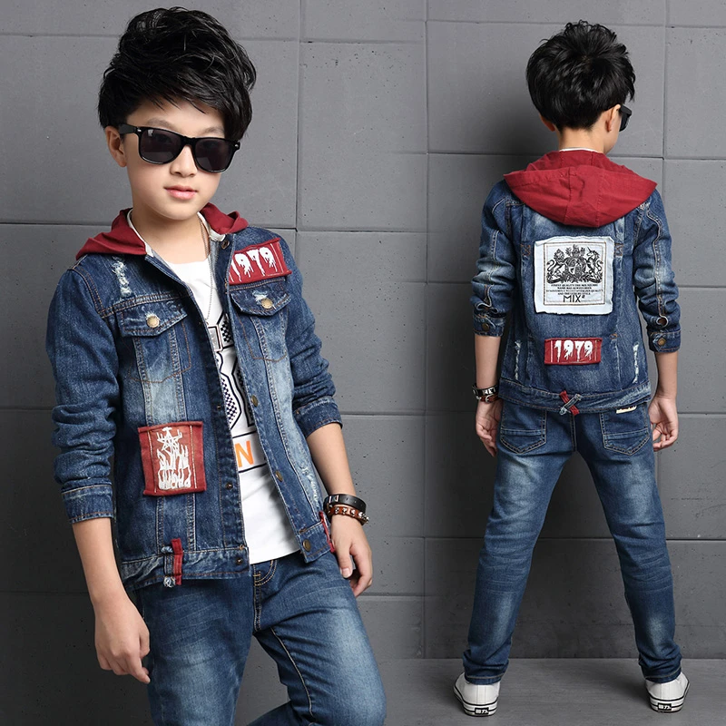 hooded denim jacket kids
