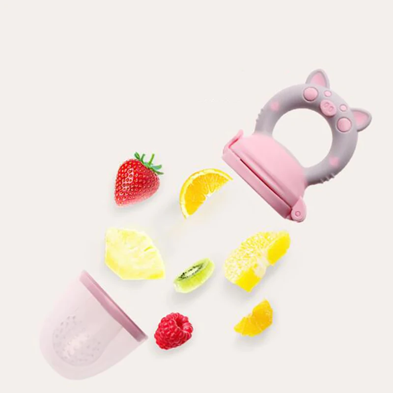 Infant Fruit Feeding Nibbler Newborn Baby Pacifier Silicone Food Supplement Feeder Pacifier Chewable Teether YON010