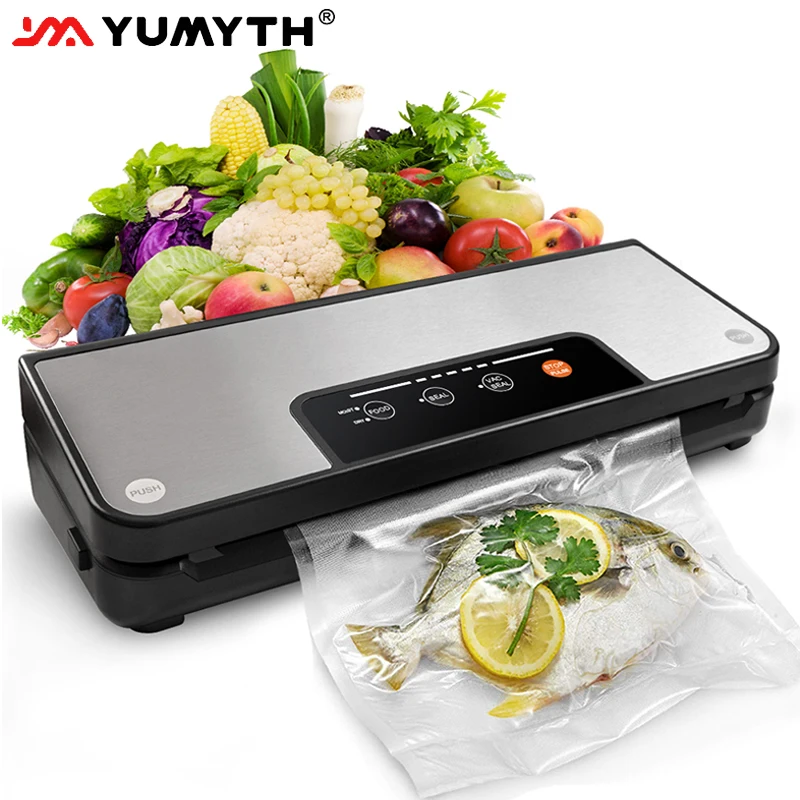 YUMYTH Household Vacuum Sealer Machine With Vacuum Bags Roll Sous Vide Vacuum Packing Machine For Food Storage T285