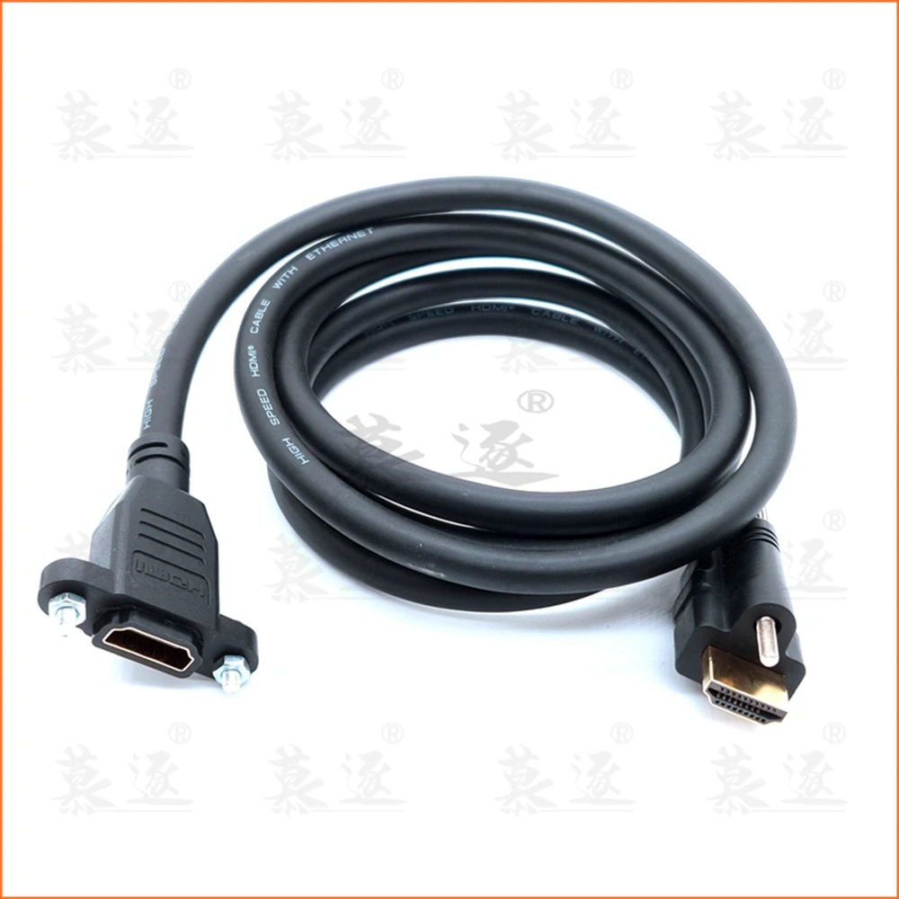 HDMI HDTV 1 4 1080P Мужской и Женский аудио видео кабель с замком винты Панель Крепление