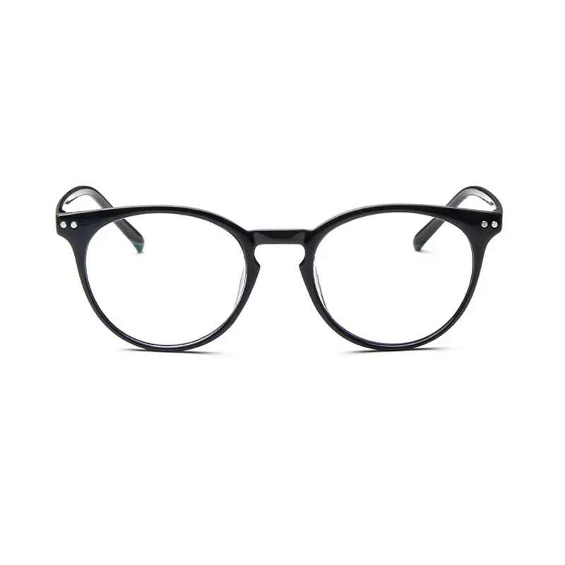 Женские модные, круглые оправа с прозрачными линзами очки Модные Ретро винтажные металлические пластиковые оправа круглые прозрачные линзы очки