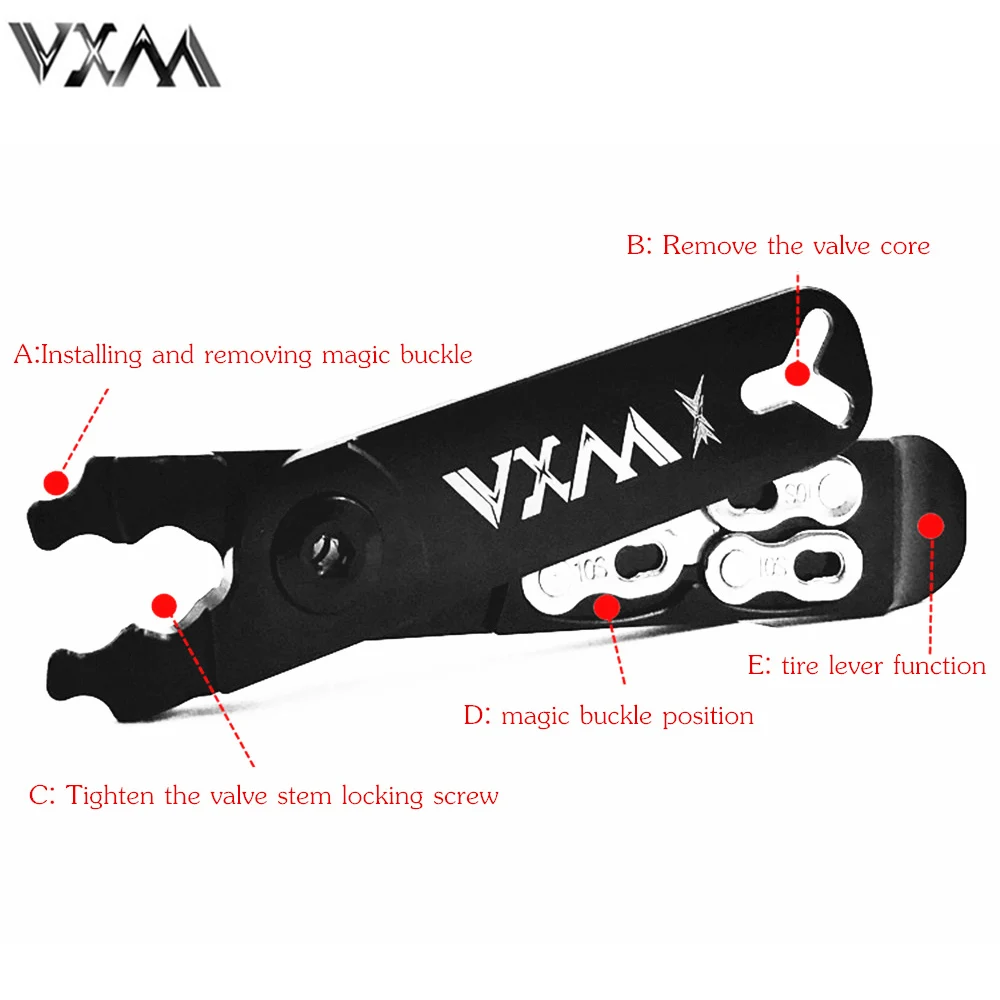 Плоскогубцы VXM 5 в 1 для велосипедной цепи быстроразъемный рычаг клапана шины