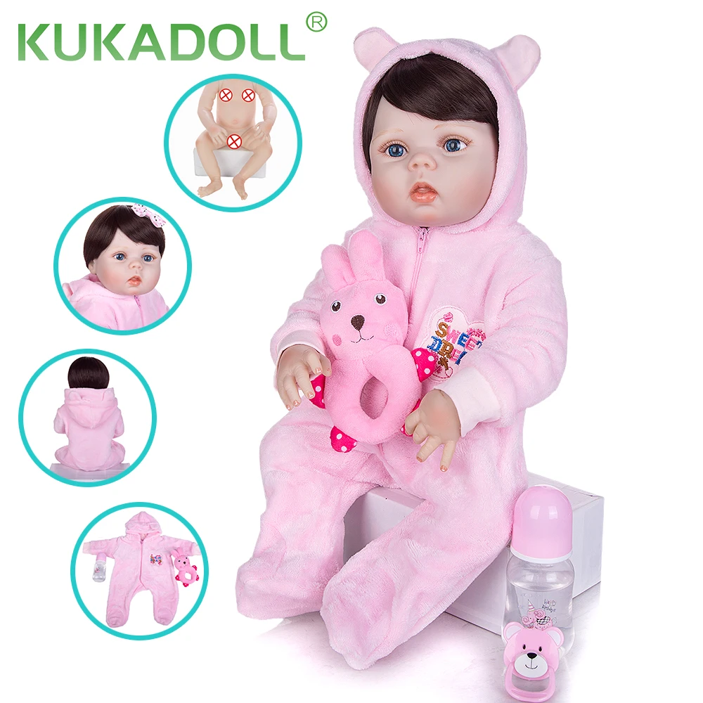 Куклы KUKADOLL 23 дюйма силиконовые куклы для новорожденных 57 см игрушки ванной