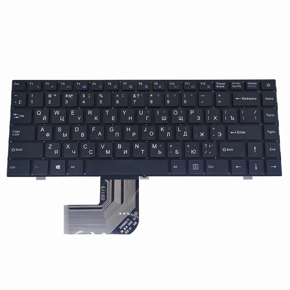 Клавиатура для EZBook 3L Pro TH140K JM300-2 343000075 PRIDE-K2790 DK-Mini 300E русская/английская раскладка |