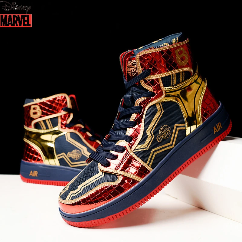 Disney Marvel shoes venom co branded animation sports shoes Spiderman high  help men's shoes Korean fashion versatile board shoes|Giày| - AliExpress