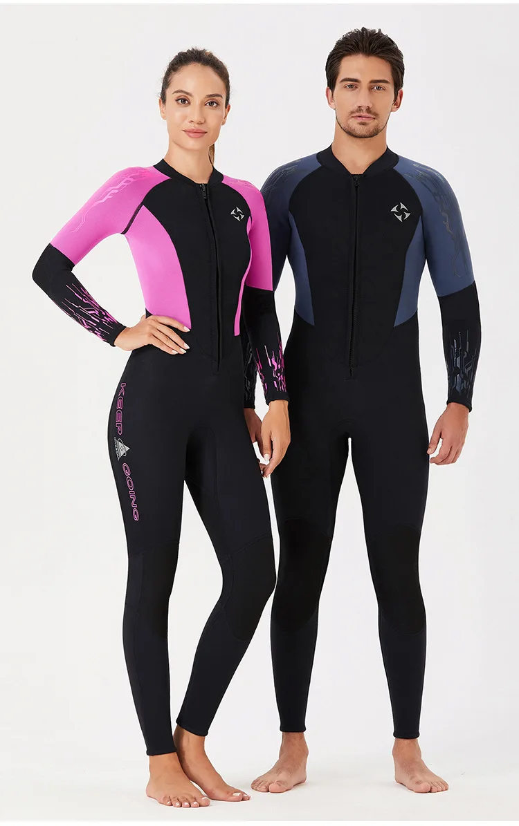 Men Full-body Wetsuit 1.5MM Neoprene Wetsuit One-piece Warm Wetsuit Sunscreen Female Snorkeling Surfing Water Sports Wetsuit