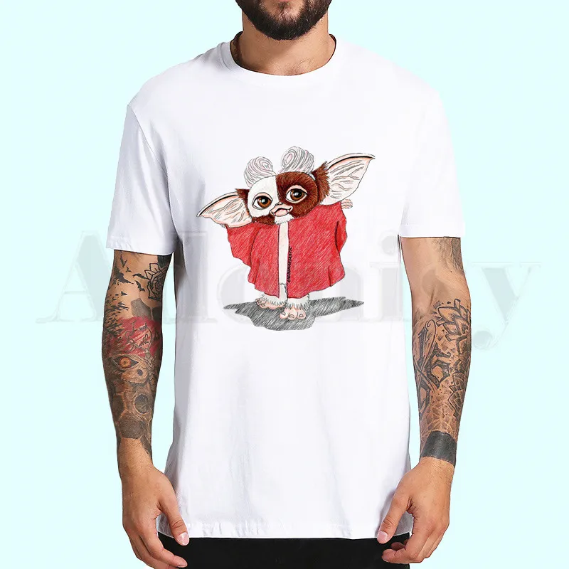 Мужские футболки Gremlins Gizmo модные летние в стиле хип-хоп с принтом уличная одежда