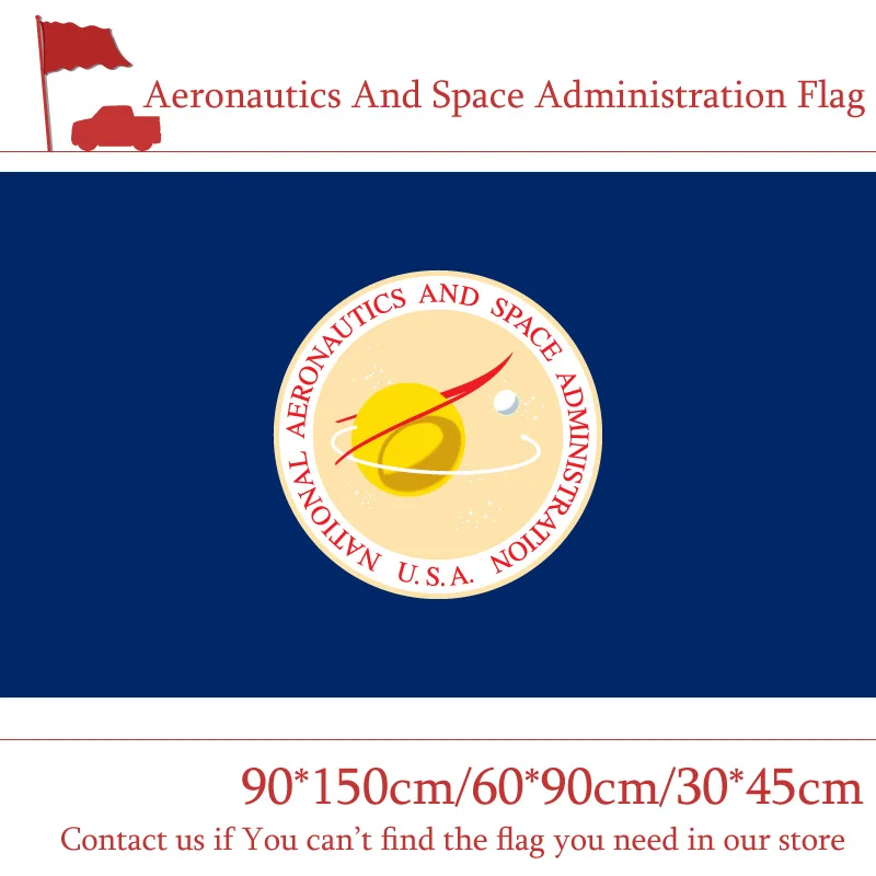 

Free shipping 90*150cm American Aeronautics And Space Administration Flag 30*45cm Car Flag Decoration 60*90cm 3x5ft Hanging Flag