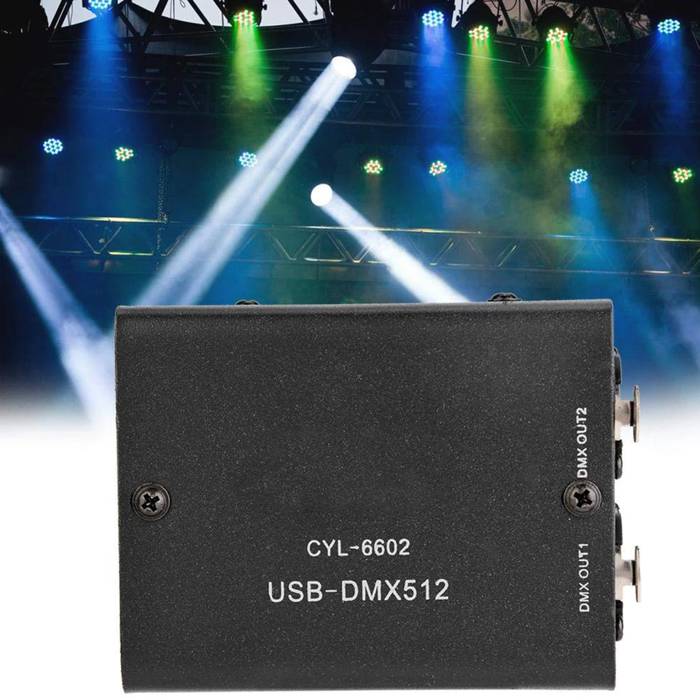 Конвертер светодиодный мини USB к DMX512 Daslight декодер 512 канальный Черный Модуль аксессуары компьютерный регулятор сценического освещения