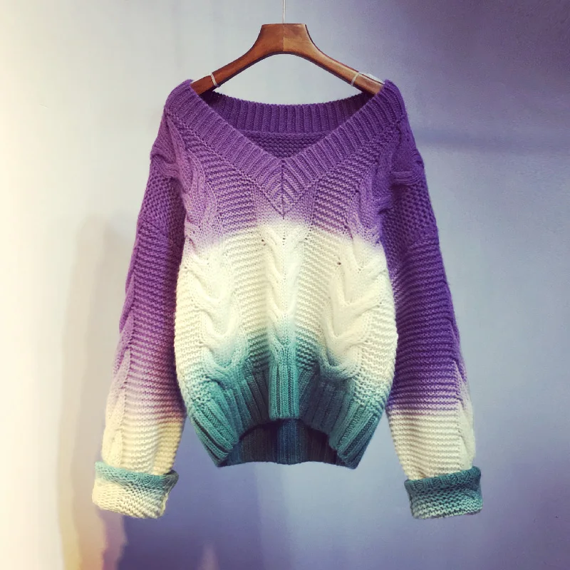 [EWQ] 2020 Spring Autumn New Gradient Hit Color