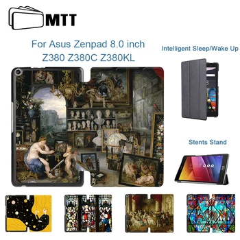 

MTT PU Leather Tablet Case For Asus Zenpad 8.0 inch Z380 Z380C Z380KL Z380KNL Z380M Flip Stand Smart Cover 8'' Protective Funda