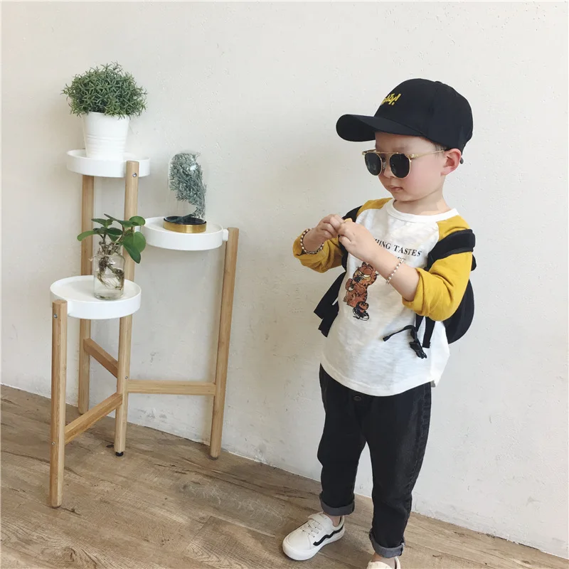 Childrenswear Autumn Crawler Children Cotton Jeans Men And Women Children Three Buckles Korean-style Cowboy Fashion Pants