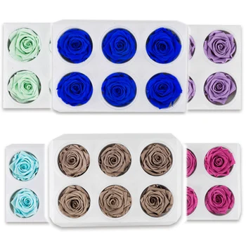 

1 Box High Quality Preserved Flowers Flower Immortal Rose 5CM Diameter Mothers Day Gift Eternal Life Flower Material Gift Box