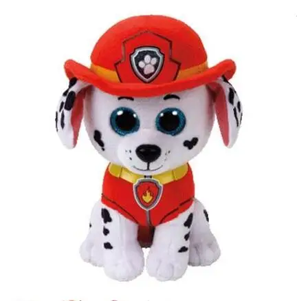 Marshall Ty Paw Patrol плюшевые игрушки животных Эверест Рокки Marshall Скай зума щебень погоня трекер собака кукла 15 см - Цвет: Marshall