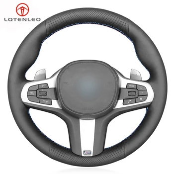 

LQTENLEO Steering Wheel Cover Black Artificial Leather For BMW M Sport G30 G31 G32 G20 G21 G11 G12 G14 G15 G16 X3 G01 X4 G02 X5