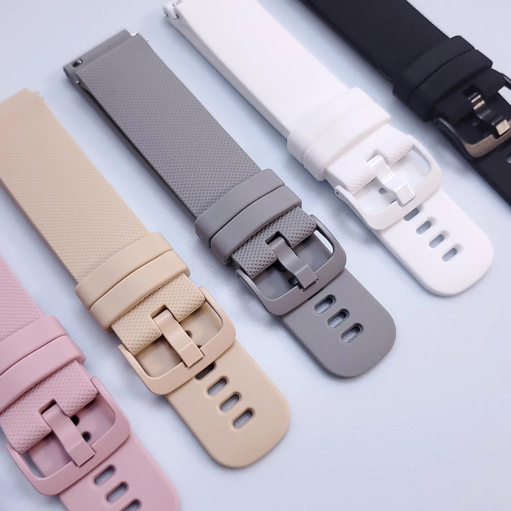 Silicone Watch Straps for samsung galaxy watch 3 45mm 41mm Quick Release Rubber Watch Bands for Galaxy Watch active 2 44mm 40mm