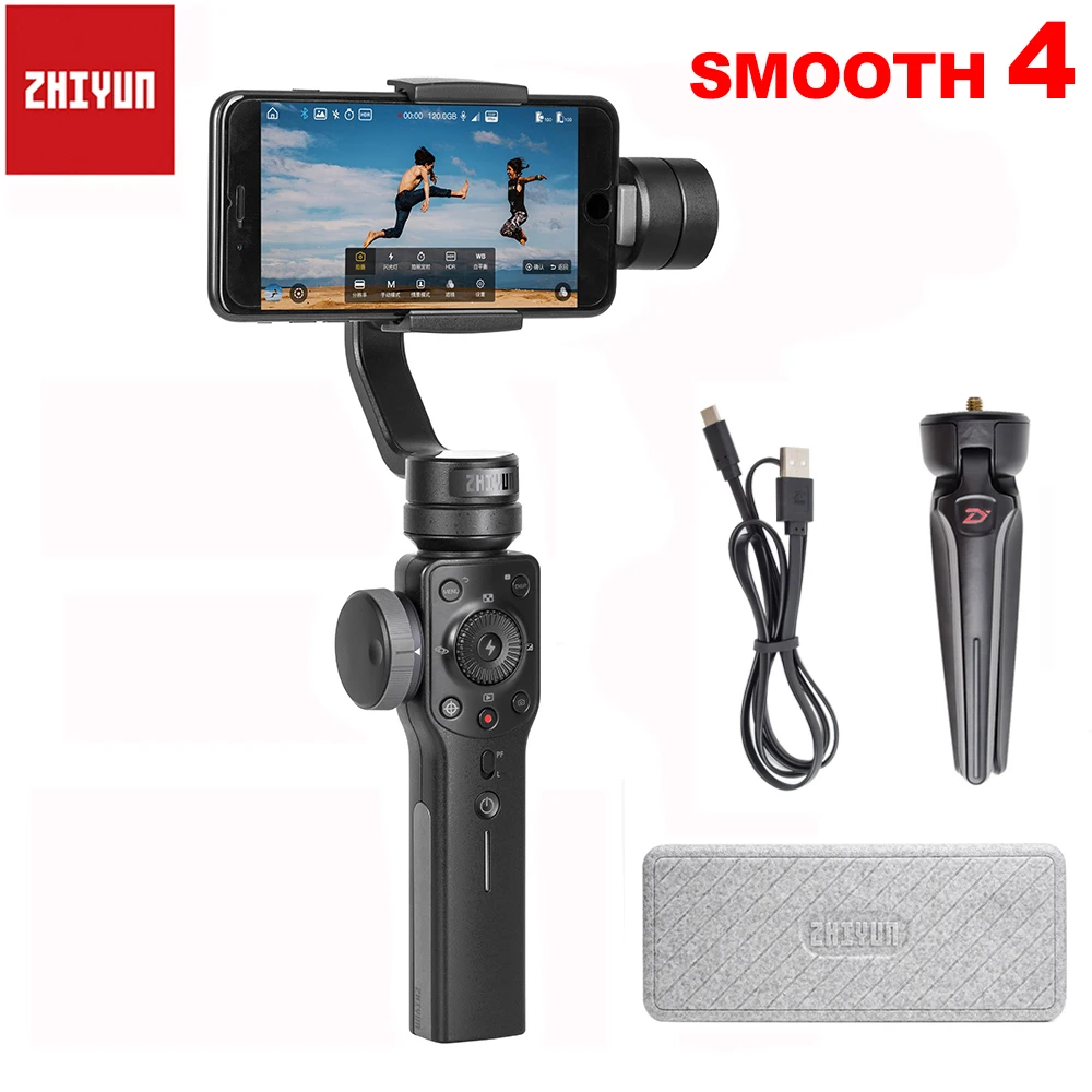 Zhiyun Smooth Q2/гладкой 4 3 оси смартфон ручной шарнирный стабилизатор для камеры для iPhone 11 Pro Max XS X 8P samsung S10 S9 S8