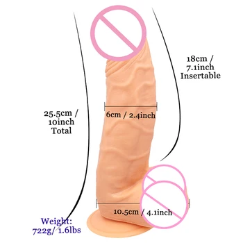 10inch Thick Glans Dildo Realistic Dildo for Women Strap-On Huge Penis Dildo Sex Toys for Women Female Strapon Dildo Toys Adult 4