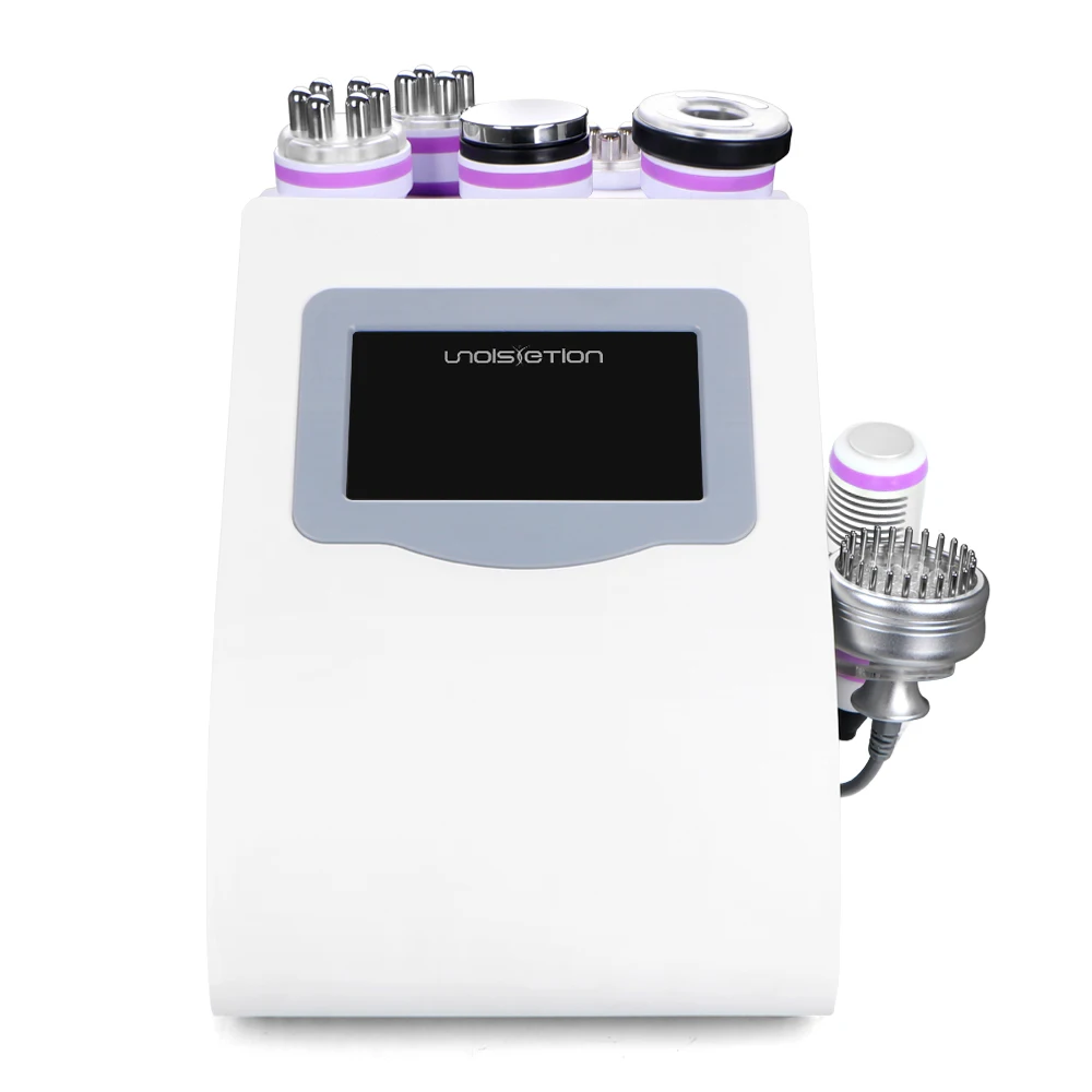 Surebeauty Pro 8в1 40K кавитационный вакуумный мультиполярный RF холодный молоток для тела для похудения лица Подтяжка кожи удаление морщин машина - Цвет: Белый