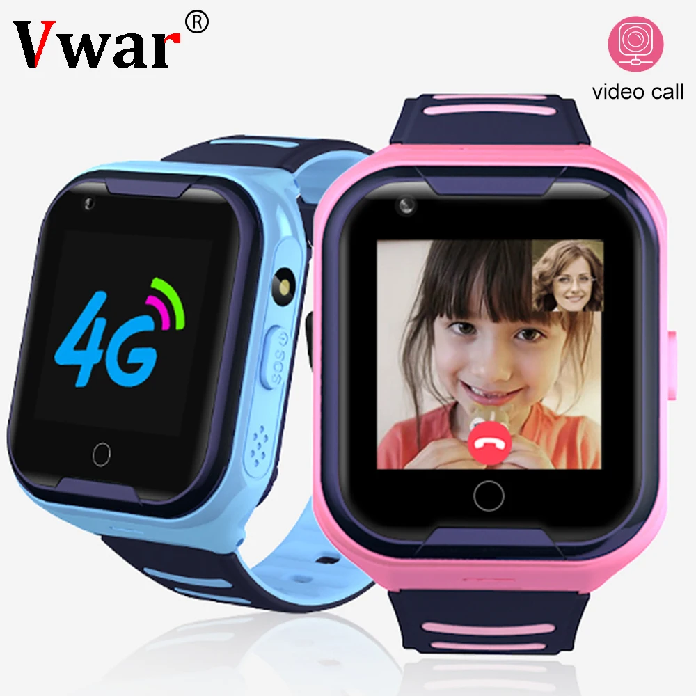 2019 Vwar 4G Video Call Kids Smart Watch Wifi GPS Tracker Child Watch Phone SOS Alarm Clock Camera Children Smart Watch VS Q90