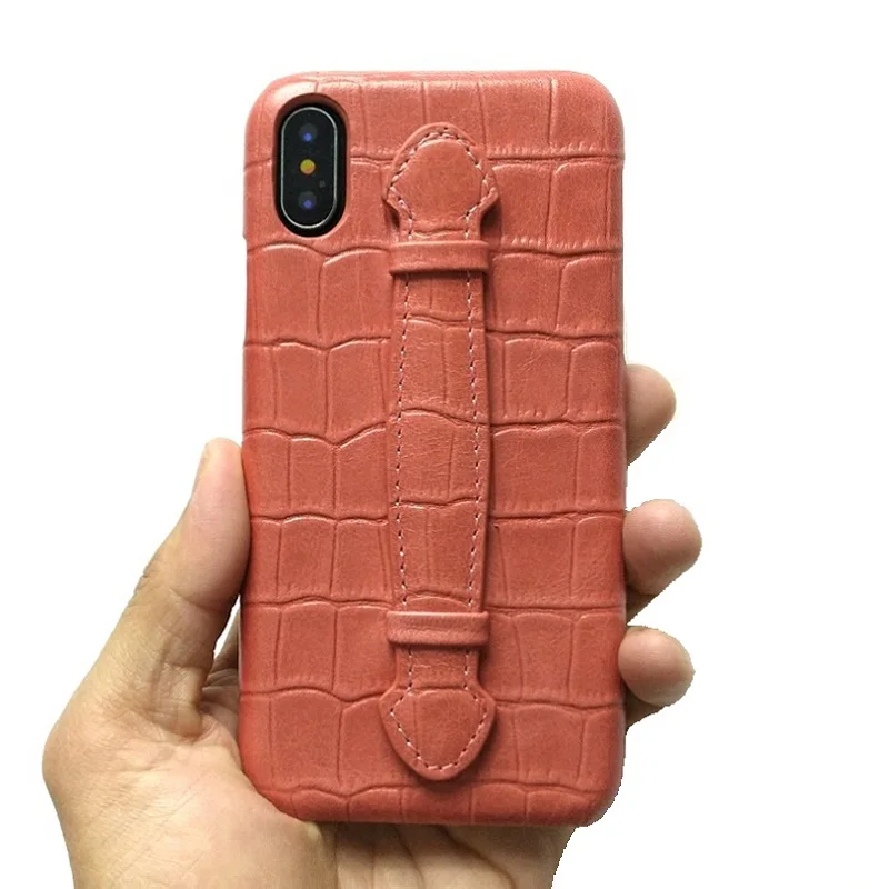 Solque Подлинная Кожаный ремешок на руку держатели для телефонов iPhone X XS Max 7 8 Plus