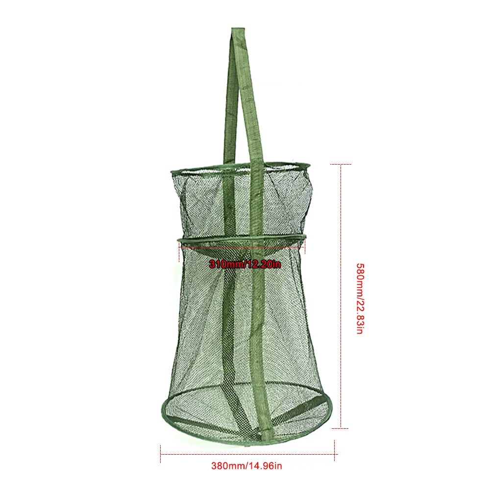 Складная рыболовная сетка клетка ловушка для рыбы быстросохнущая Складная рыболовная корзина Creel рыболовные снасти инструменты аксессуары - Цвет: size 38