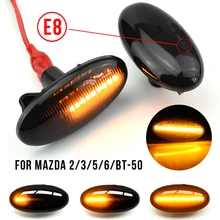 2 peças led marcador lateral dinâmico turn signal light sequencial blinker luz para mazda 3 para mazda 2 5 mpv
