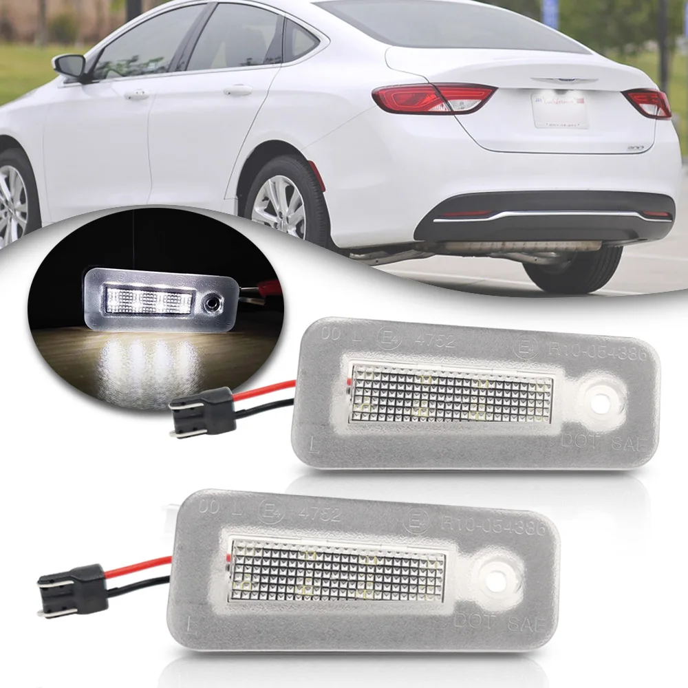 A Pair LED Rear License Plate Lamp LED Number Plate Light Car