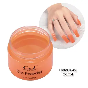

Dipping Powder -Color NO.42# Carrot -Yellow Color System -28g French Tip & Nail Dipping