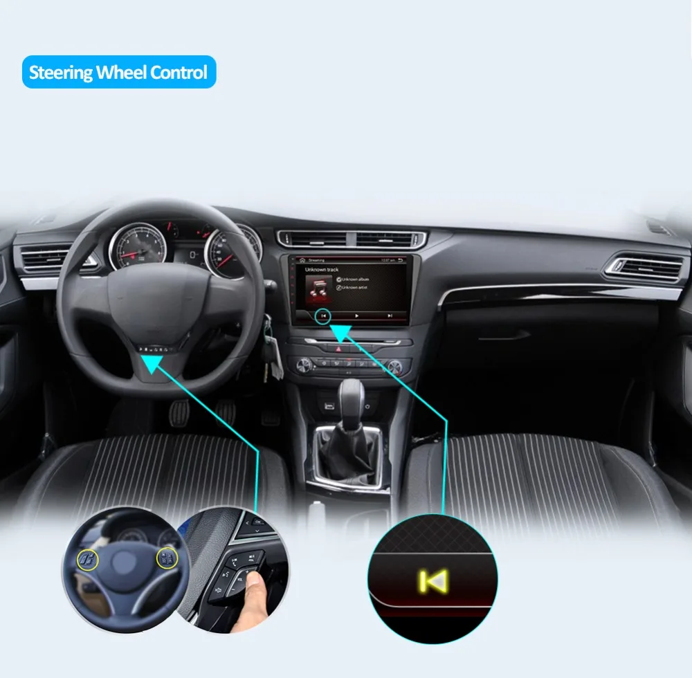 1 Din 10.1 inch Android 9.1 Car Radio Single DIN Audio Universal Car Multimedia Player GPS Navigation Wifi Mirror Link