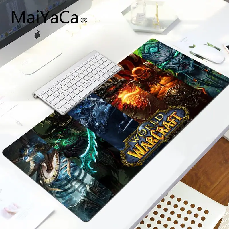 MaiYaCa Печатный Мир Warcraft wow клавиатура коврики для игровой мыши большой коврик для мыши Lockedge компьютерный коврик для ПК - Цвет: LockEdge 30X90cm