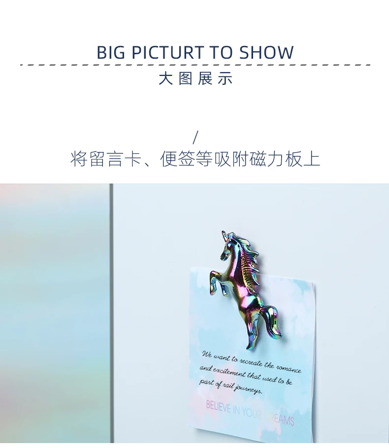 Never Unicorn Shaped Magnetic Thumbtacks Noticeboard Skittle Pin Magnets Whiteboard Magnetic Clip Office Decoative Stationery