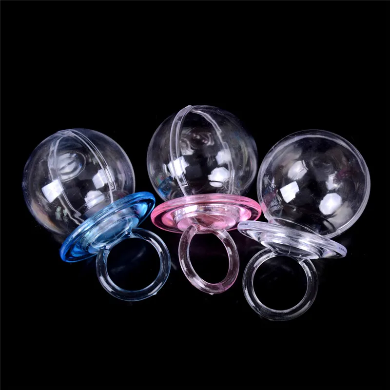 Creative Clear Fillable Pacifier Shape Bottles Baby Shower Candy Box 