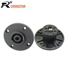 10 шт./лот 4 Pin Громкая Круглая Панель Крепление Шасси NL2FC 4 полюса Powercon гнездо для PA громкоговоритель усилитель кабель