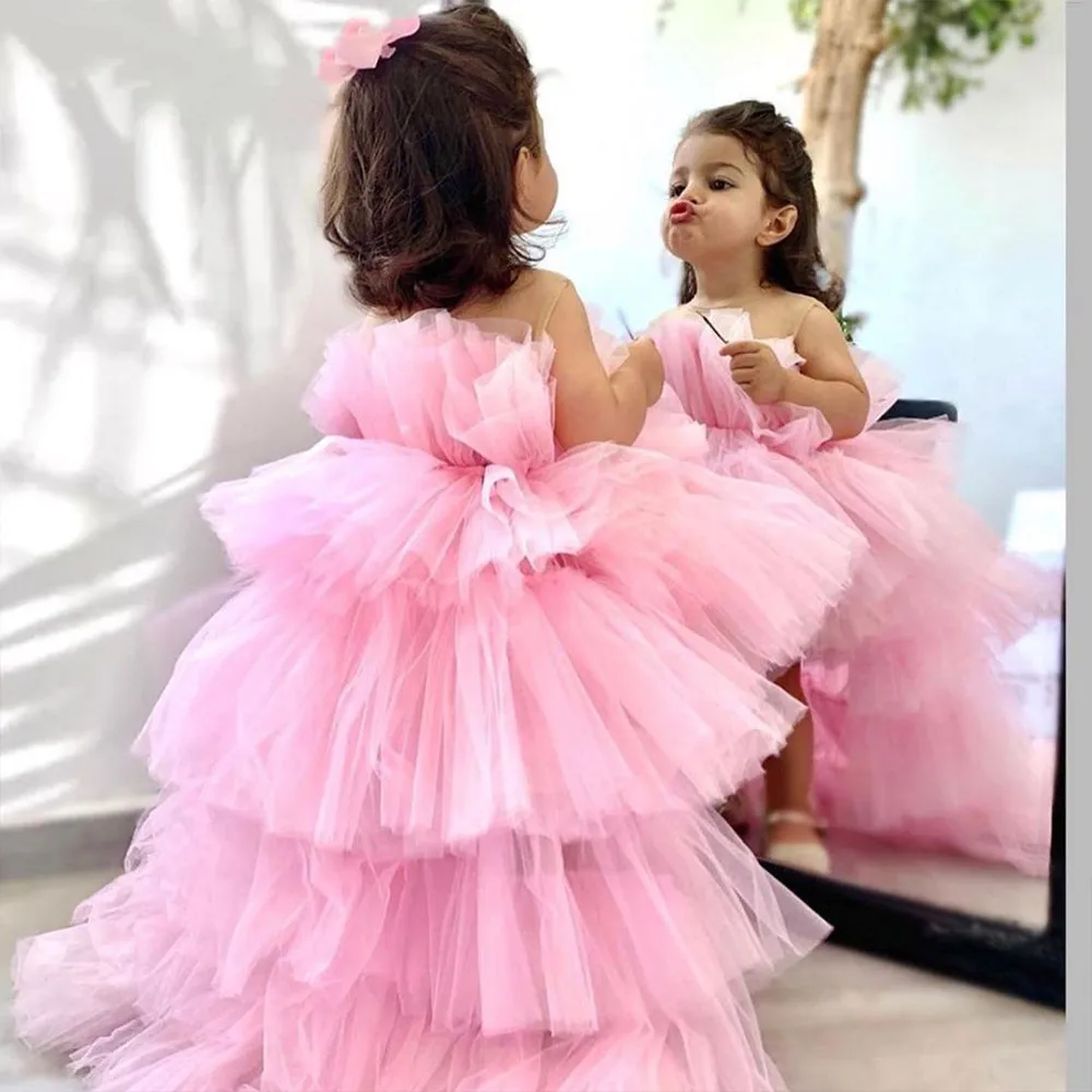 

Cute Flower Girl's Dress Birthday Lace Ball Gown For Weddings First Communion Wear