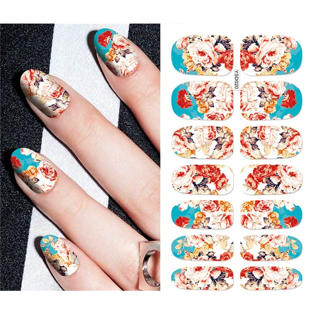 Nail Stickers For Nails Sliders 3D Color Water Transfer Nail Sticker Creativity Decoration Art Necklace Pattern Dreamcatcher YSD020