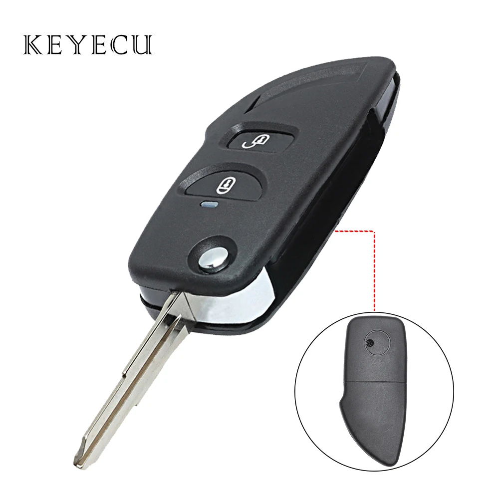 2 Buttons Keyecu модифицированный флип-пульт дистанционного ключа автомобиля чехол для hyundai Santa Fe Tucson IX35 2005 2006 2007 2008 2009 2010 2011 2012 2013 - Цвет: 2 Buttons