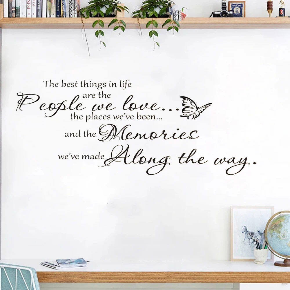 

The Best Things In Life Wall Sticker Quote Vinyl House Home Decor Living Room Bedroom Decals Interior Design Text Wallpaper