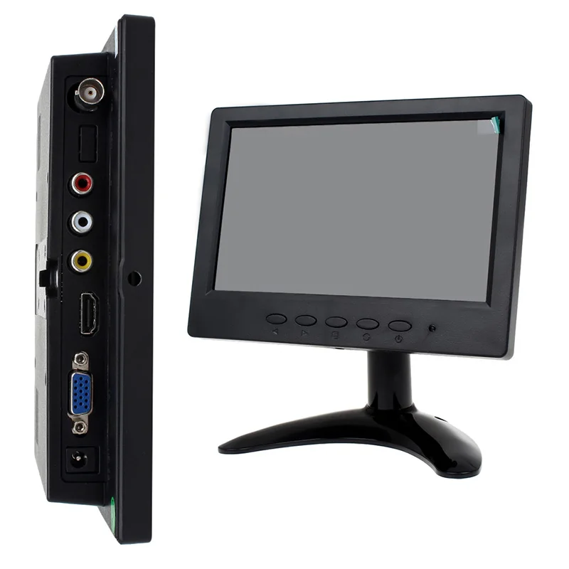 ZHIXIANDA 7 дюймов 1024x600 IPS ЖК дисплей светодиодный с HDMI VGA AV BNC Вход для автомобиля CCTV DVR
