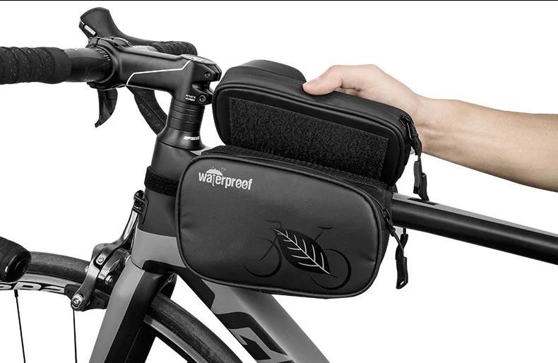 Cycling Bike Top Tube Bag Rainproof MTB Bicycle Frame Front Head Cell Phone Touch Screen Bag Pannier Bike Accessories