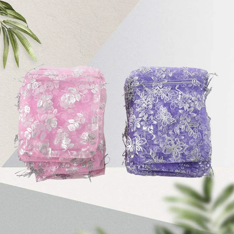 New-100pcs, смешанный Подарочный мешочек из органзы, Свадебный шарик, конфетные подарочные пакеты