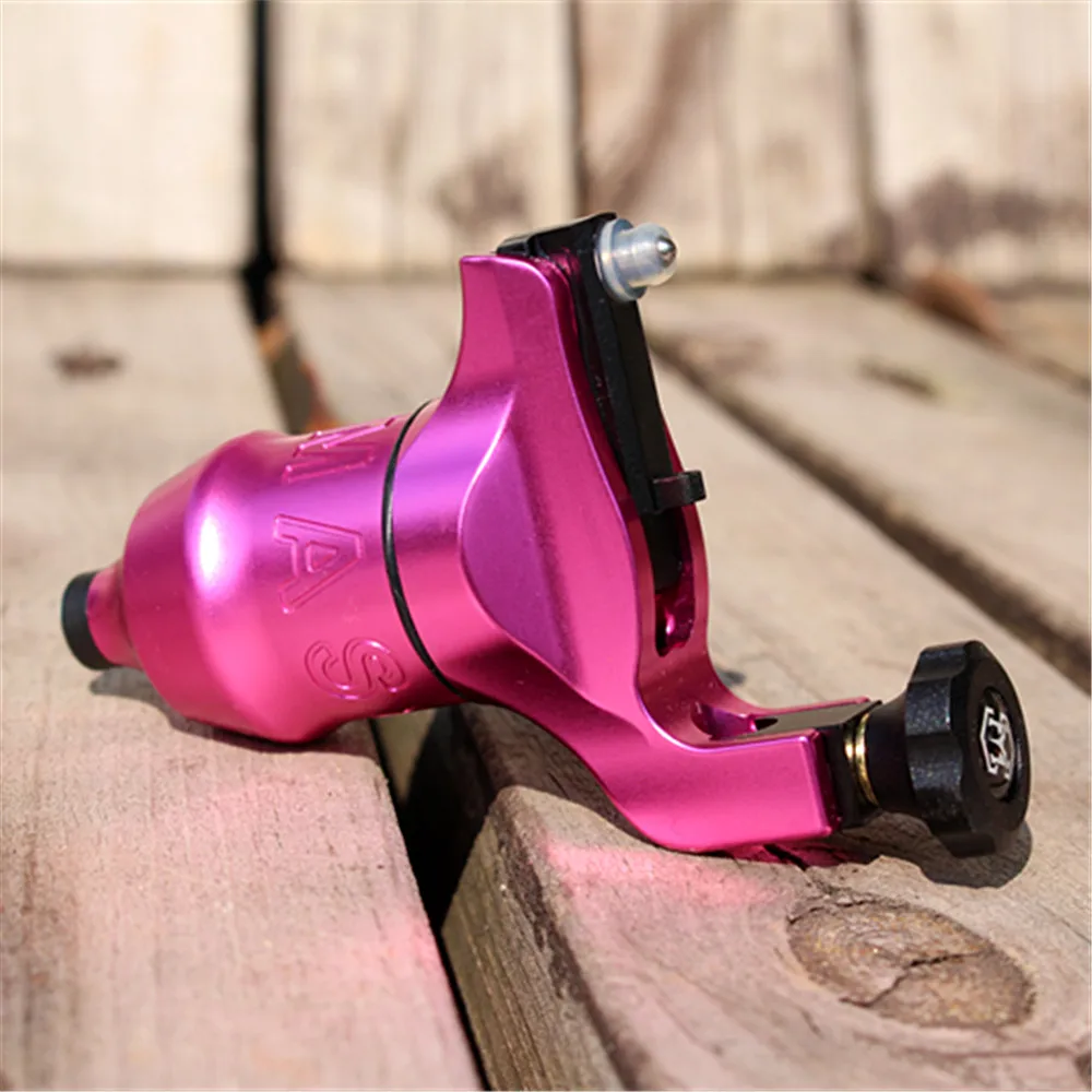 

rotary tattoo machine space aluminum frame Japan Coreless motor pink color