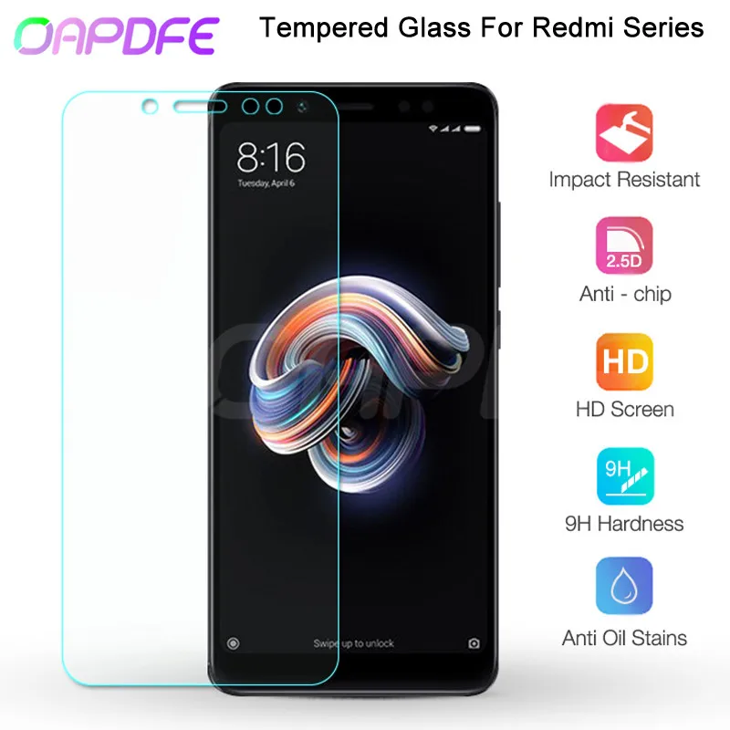 

9H Tempered Glass on the For Xiaomi Redmi 5 Plus 5A S2 4 4X 4A Go K20 Note 4 4X 5 5A Pro Screen Protector Protective Glass Film