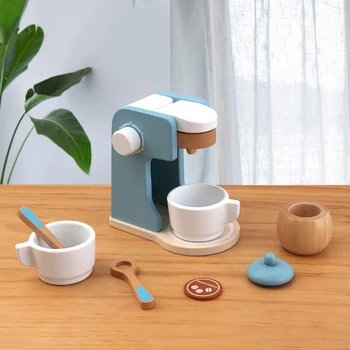 

Kitchen Pretend Play Toy Wooden Simulation Baby Early Learning Educational Toys Gift (Coffee Machine)