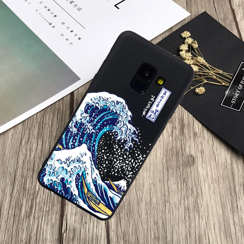 Чехол для samsung S9 S9Plus большая волна kanagawa задняя крышка мягкий чехол телефона чехлы