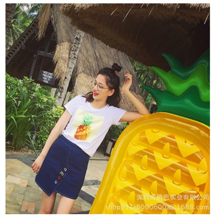 

Currently Available Manufacturers Direct Selling Pineapple-shaped Floating Mat Floating Bed Watermelon Fruit Series Swimming Tub