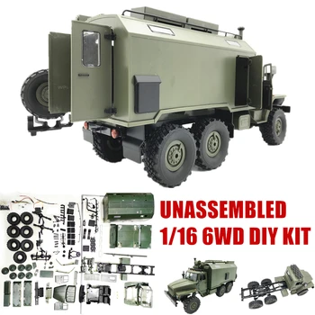 

2.4G 15-20KM/H Plastic+ Metal WPL B36 KIT Military Truck Ural 6-WD 1/16 RC Car Vehicle Unassembled DIY Kit Off-Road Green