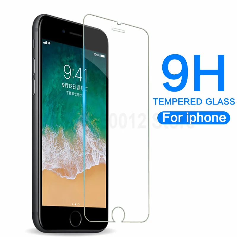 

0.2mm 9H Tempered Glass for iphone 6 7 plus 5 5s se 6 6s 8 plus XS max XR screen protector glass on iphone 7 8 X Protective film