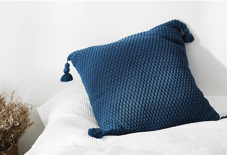 Скандинавский, простой, современный Чехол на подушку с кисточкой ручной работы ананас решетка хлопковая Подушка Чехол для дивана/кровати украшения